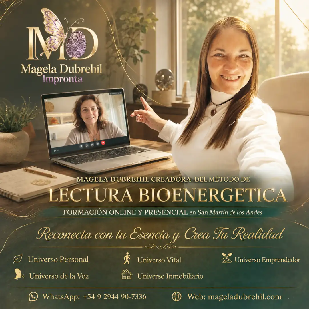 MAGELA DUBREHIL CREADORA DEL MÉTODO DE LECTURA BIOENERGETICA FORMACIÓN ONLINE Y PRESENCIAL en San Martín de los Andes